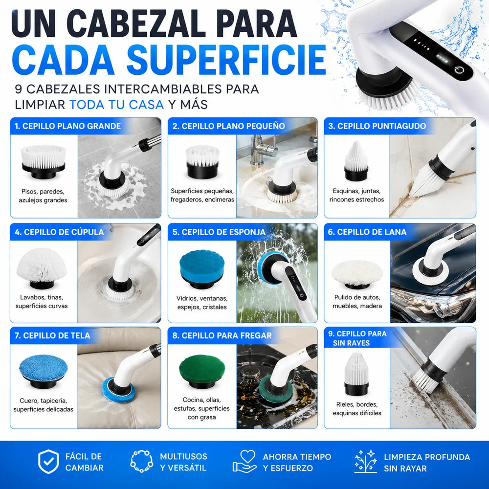 Cepillo limpiador 9 en 1