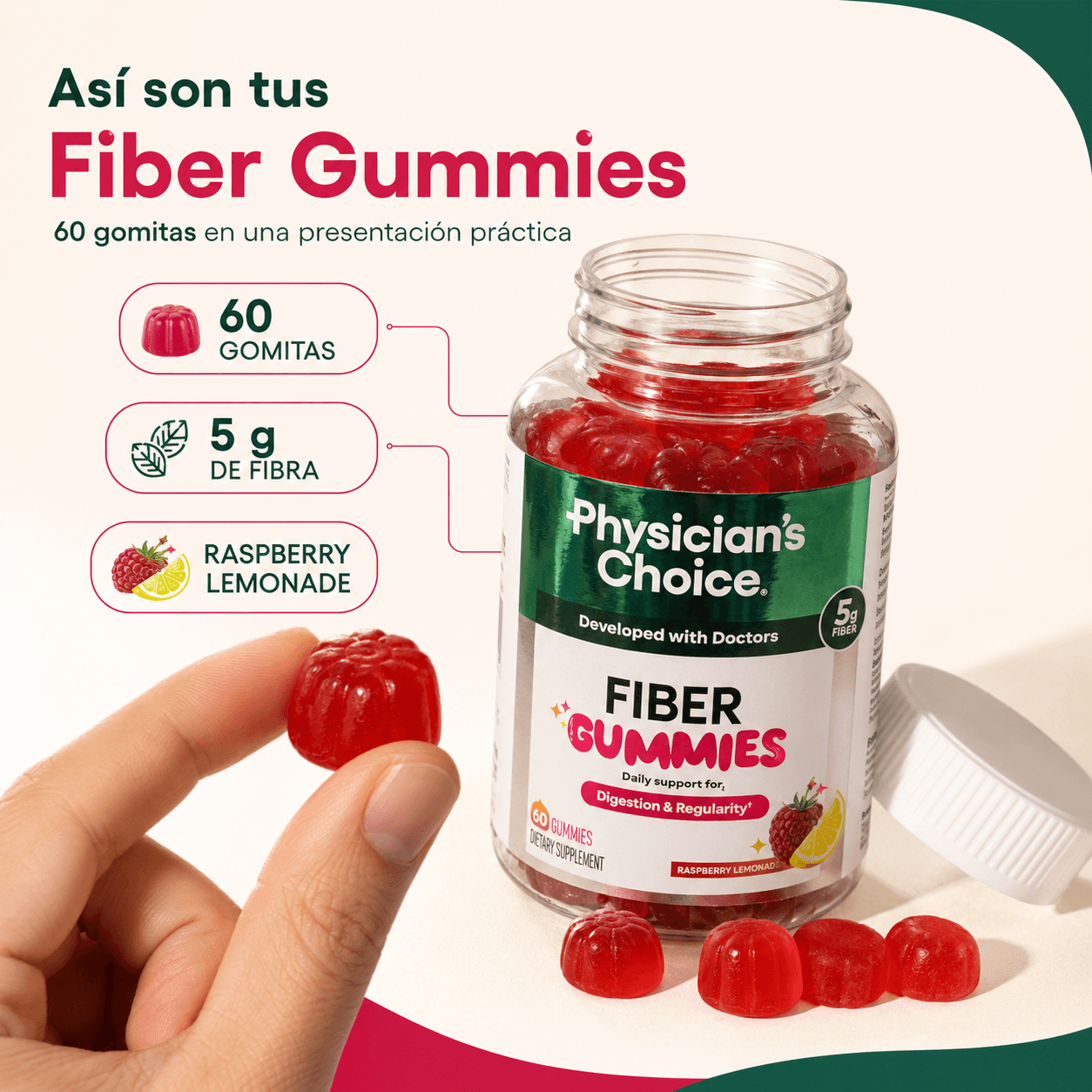 Fiber Gummies · Fibra prebiótica en gomitas