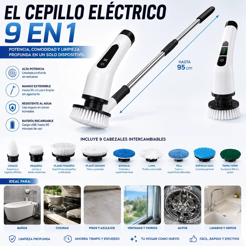 Cepillo limpiador 9 en 1