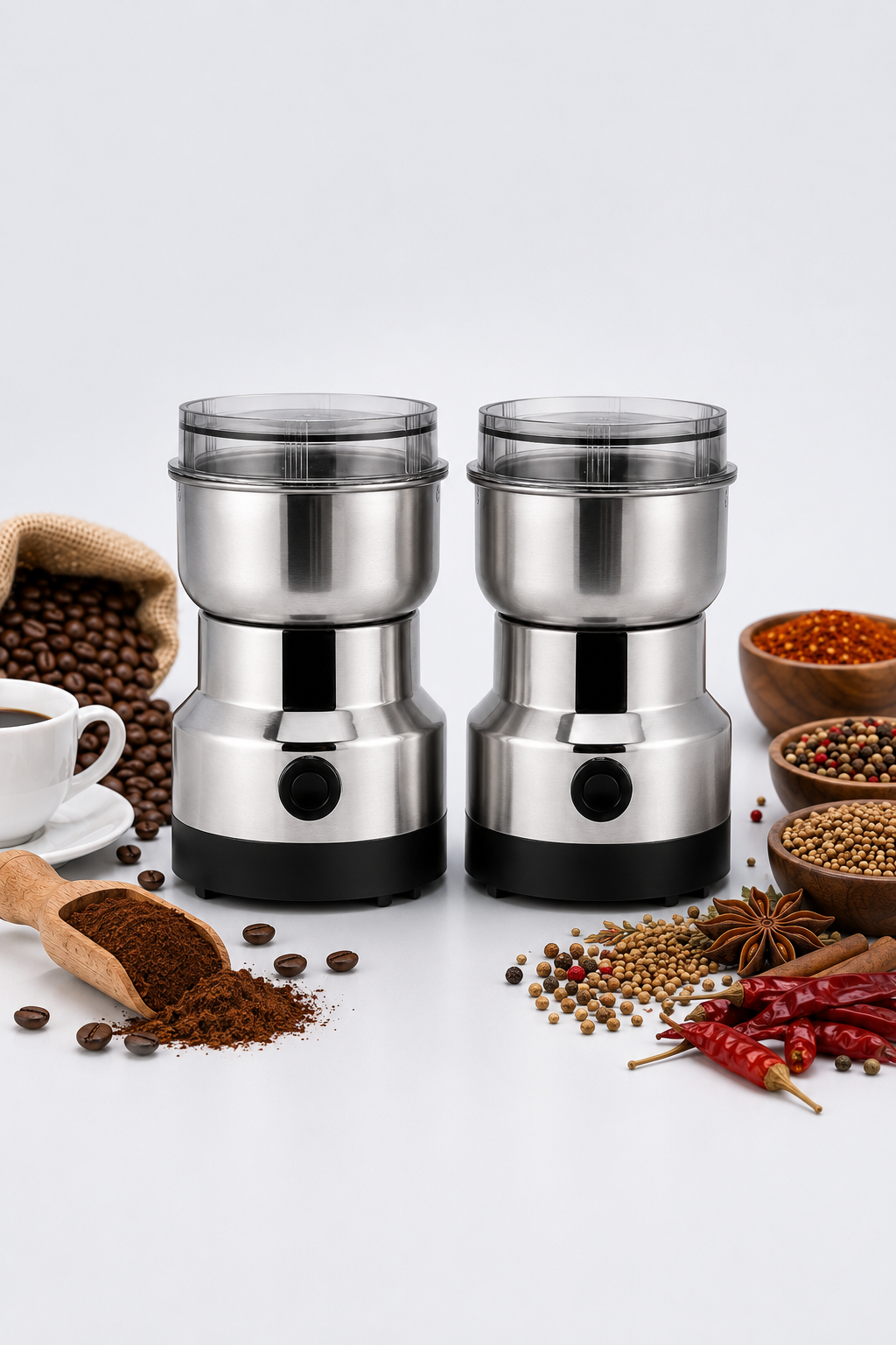 Uno para café. Otro para especias.