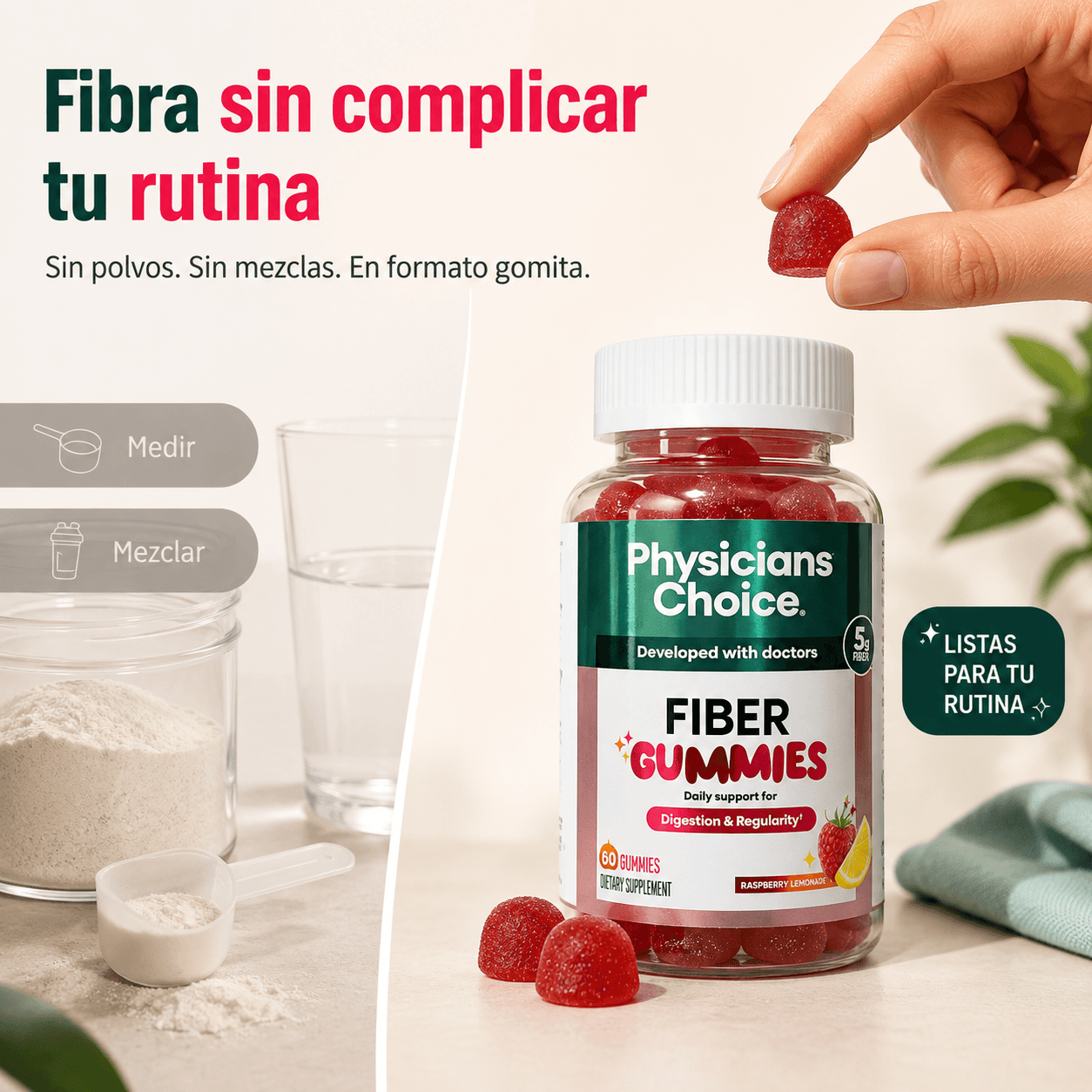 Fiber Gummies · Fibra prebiótica en gomitas